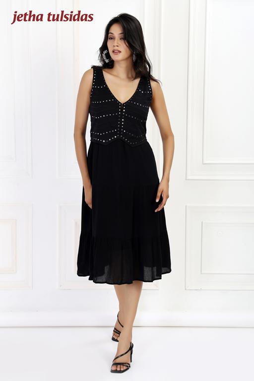 WOMEN WESTERN DRESS WITH VEST